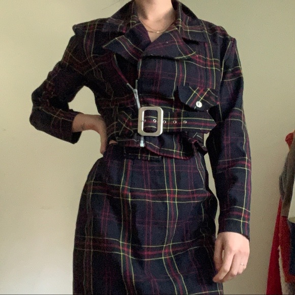 Two piece Vintage Plaid Set - Picture 2 of 6
